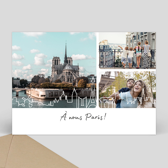 Carte Postale Skyline Paris