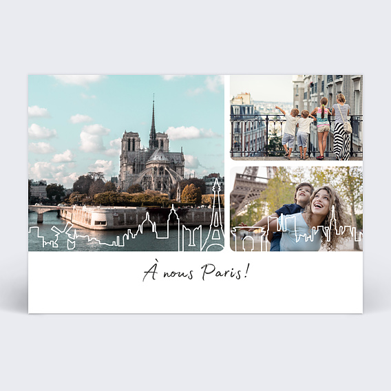 Carte Postale Skyline Paris