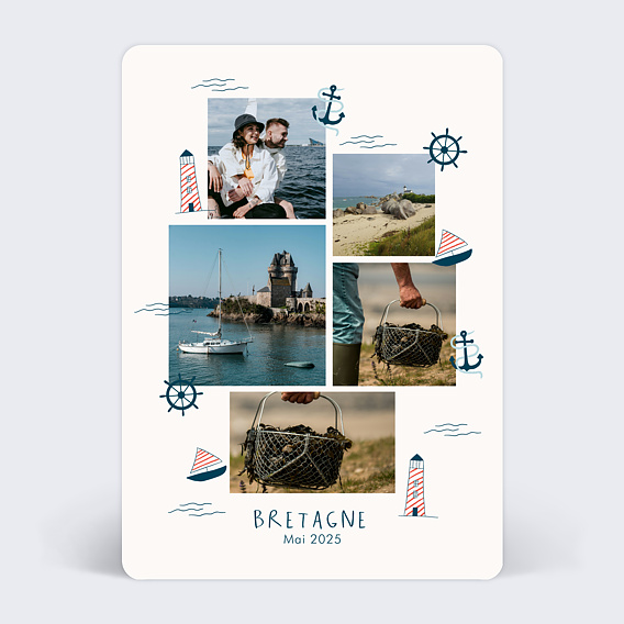Carte postale Souvenirs de Bretagne
