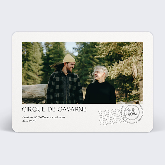 Carte postale Tampon Postal Fleuri