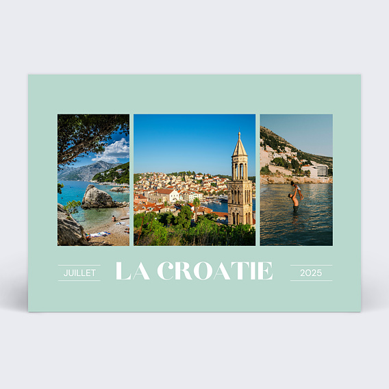 Carte postale Triptyque coloré