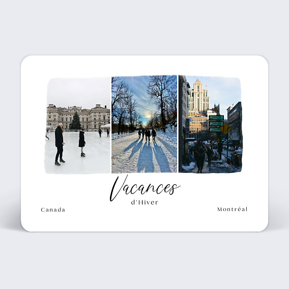 Carte postale Tryptique Hivernal