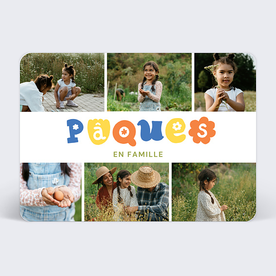 Carte postale Typographie Joyeuse Pâques