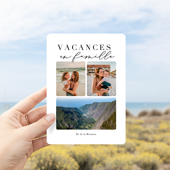 Carte Postale Vacances en Famille