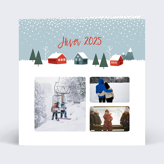 Carte Postale Village d�hiver