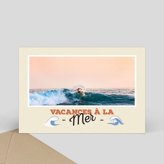 Carte Postale Vintage à la mer