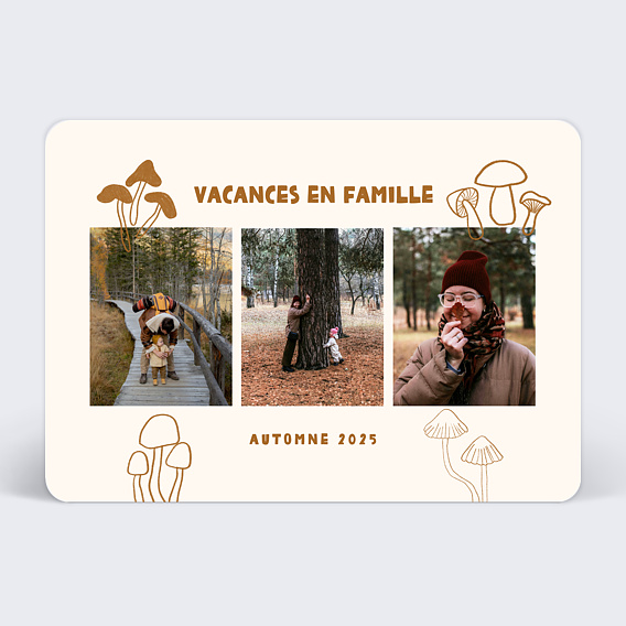Carte postale Vive les champignons