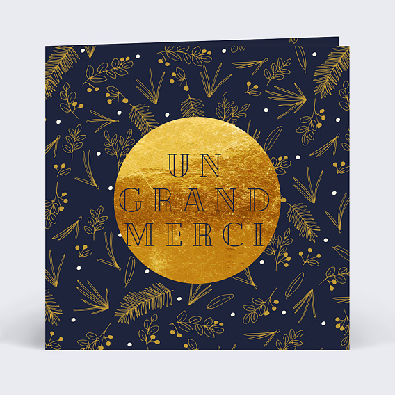 Carte remerciement invitation Motif Champêtre 