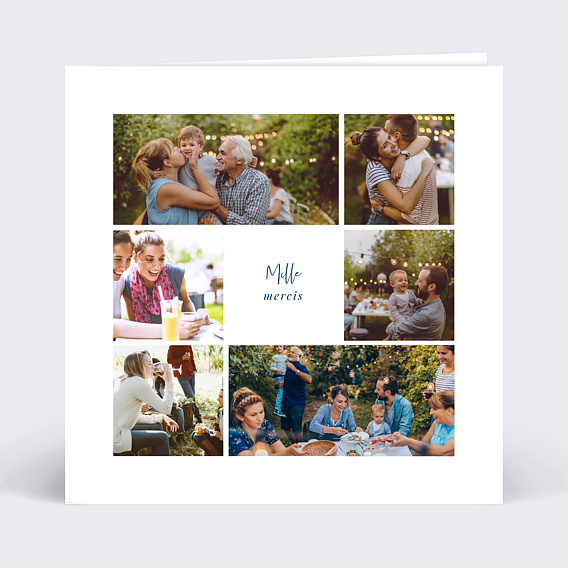 Carte remerciement invitation Chic