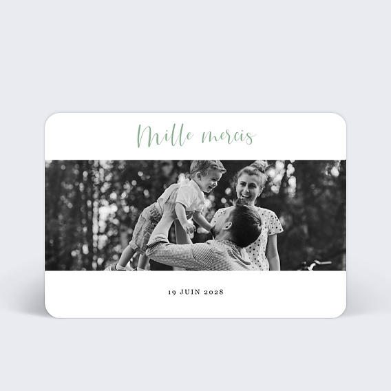 Carte remerciement invitation Cinematic I