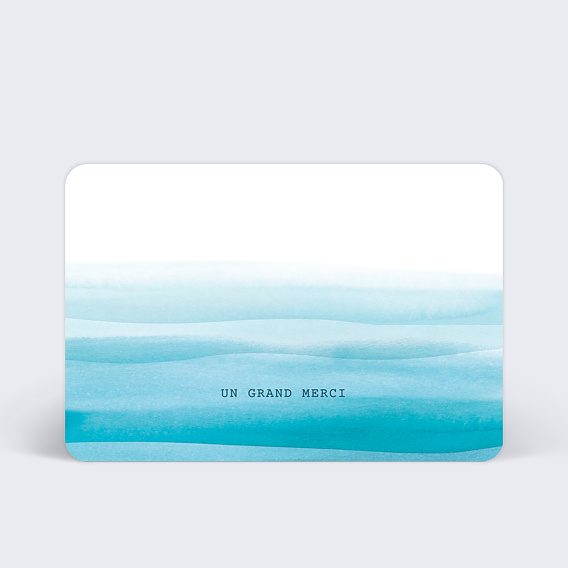Carte remerciement invitation Indigo