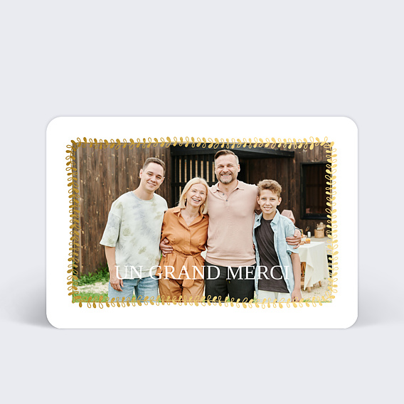 Carte remerciement invitation Jolies Feuilles
