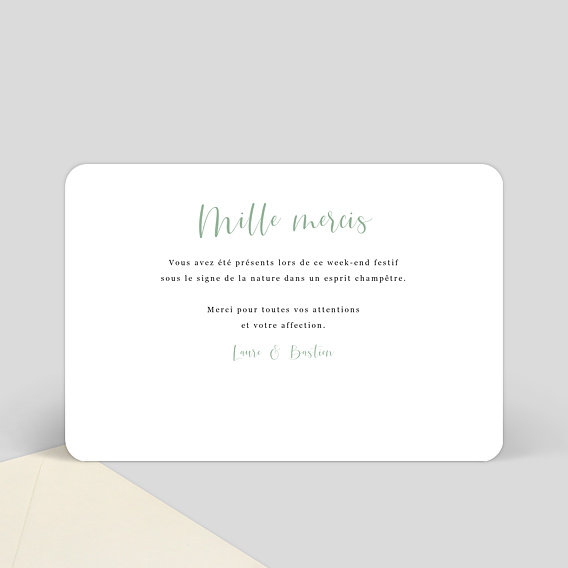 Carte de remerciement Cinematic III Verso