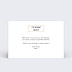 Carte remerciement invitation Etiquette Poudrée Verso
