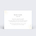 Carte remerciement invitation Poussière d'Etoiles Dorure Verso