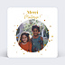 Carte remerciement invitation Golden Dots Recto