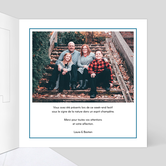 Carte de remerciement Cadre Intérieur Droit