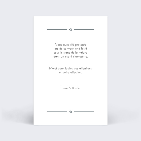 Remerciements Toutes Occasions Cadre Chic Photo Simple