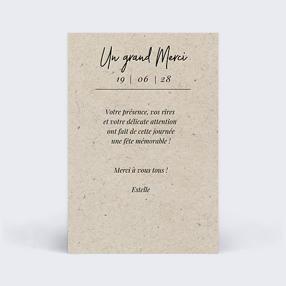 Remerciements Toutes Occasions Carte Chinée