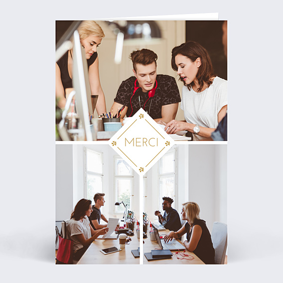 Remerciements Toutes Occasions Losange Fleuri