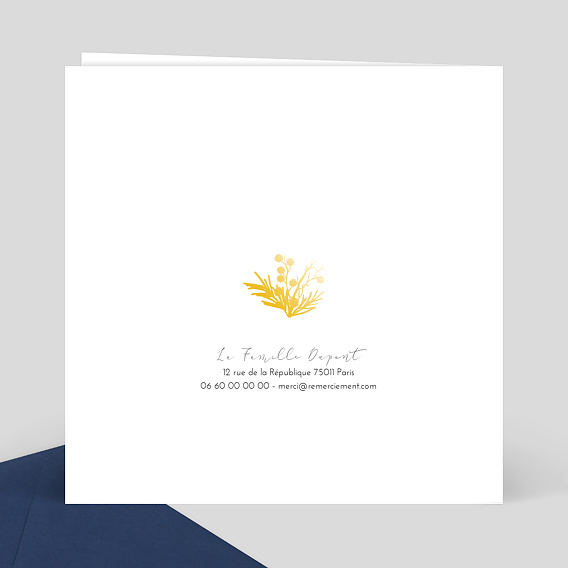 Remerciements Toutes Occasions Dorure Couronne Photo