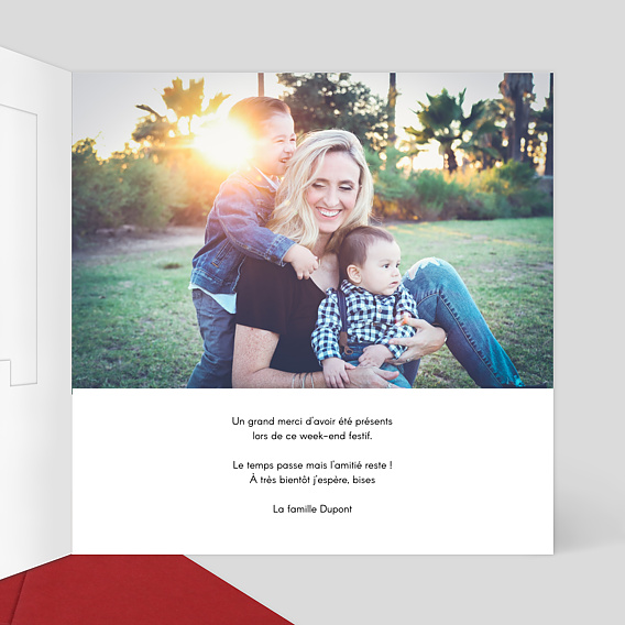 Carte de remerciement Découpe Love Letter Intérieur Droit