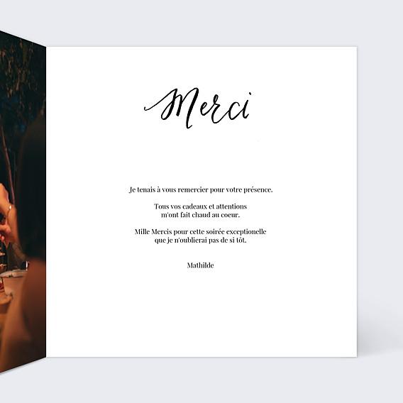 Remerciements Toutes Occasions Calligraphie