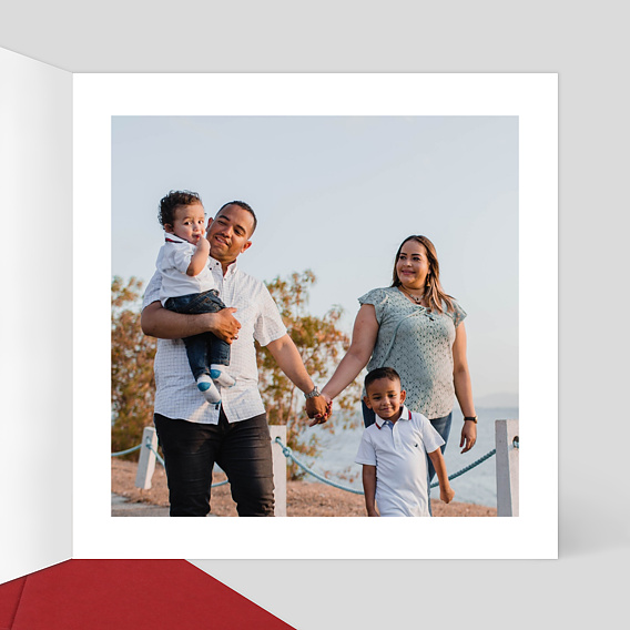 Carte de remerciement Découpe Coeur Intérieur Droit