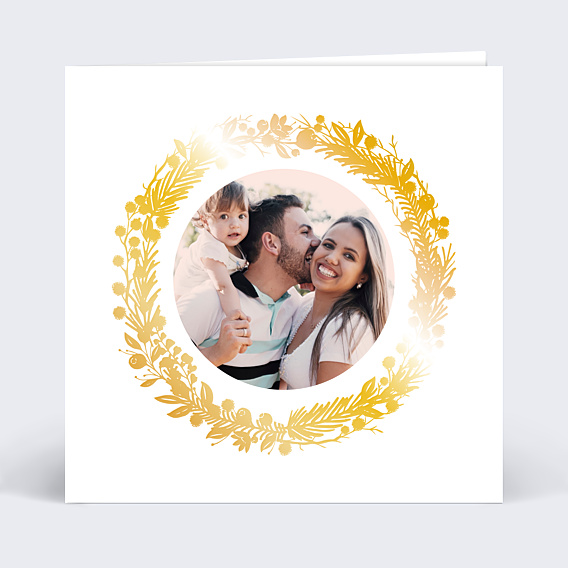 Remerciements Toutes Occasions Dorure Couronne Photo