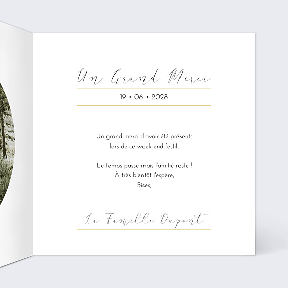 Remerciements Toutes Occasions Dorure Couronne Photo