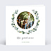 Carte remerciement invitation Découpe Eucalyptus