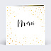 Carte remerciement invitation Dorure Pois Merci