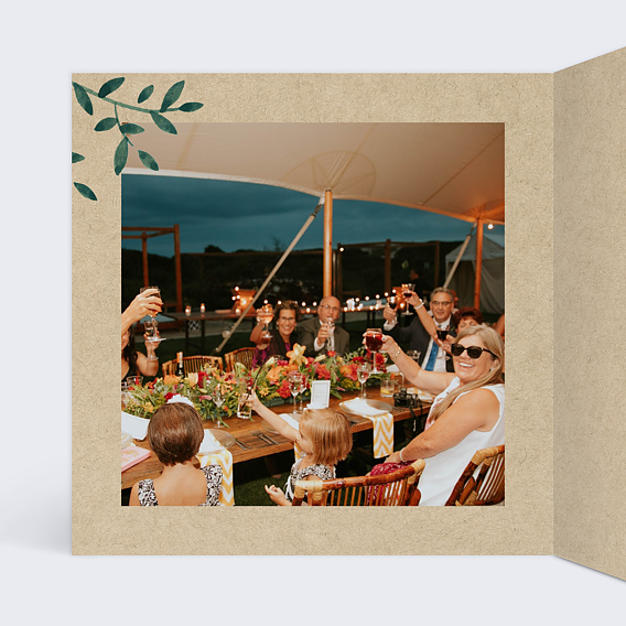 Carte de remerciement Ombrage Intérieur Gauche