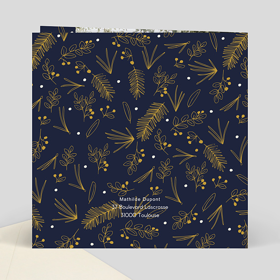 Carte de remerciement Motif Champêtre Verso