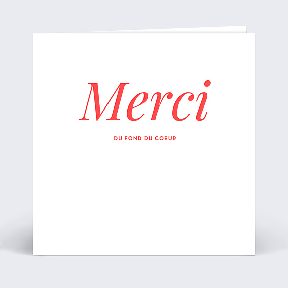 Remerciements Toutes Occasions Découpe Coeur