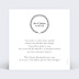 Carte remerciement invitation Couronne Fleurie Dorure Verso