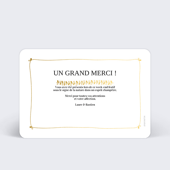 Remerciements Toutes Occasions Jolies Feuilles