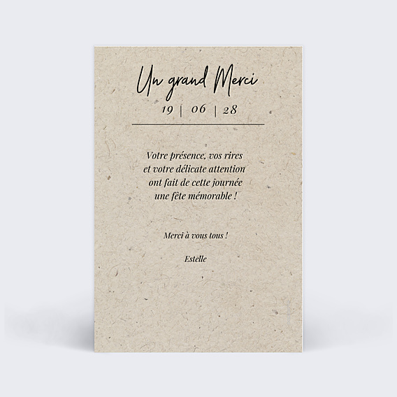 Remerciements Toutes Occasions Carte Chinée IV