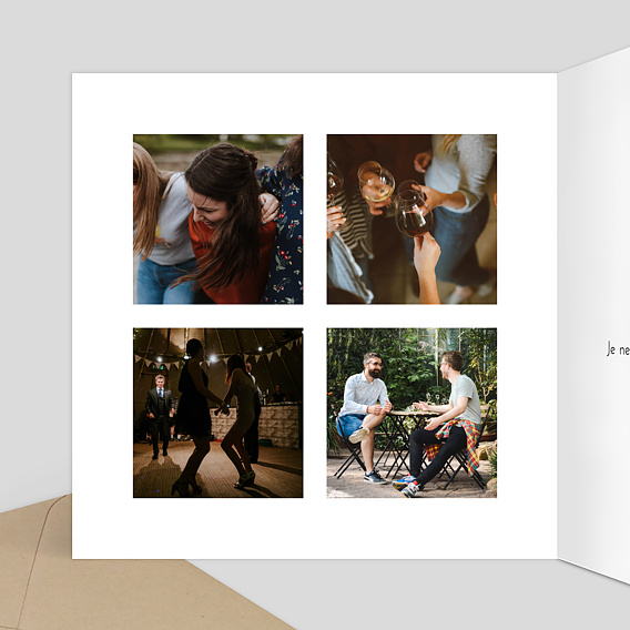 Carte de remerciement Signature Intérieur Gauche