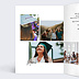 Carte remerciement invitation Multiphoto Merci Intérieur Gauche