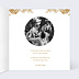 Carte remerciement invitation Découpe Baroque Intérieur Droit