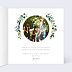 Carte remerciement invitation Découpe Eucalyptus Intérieur Droit