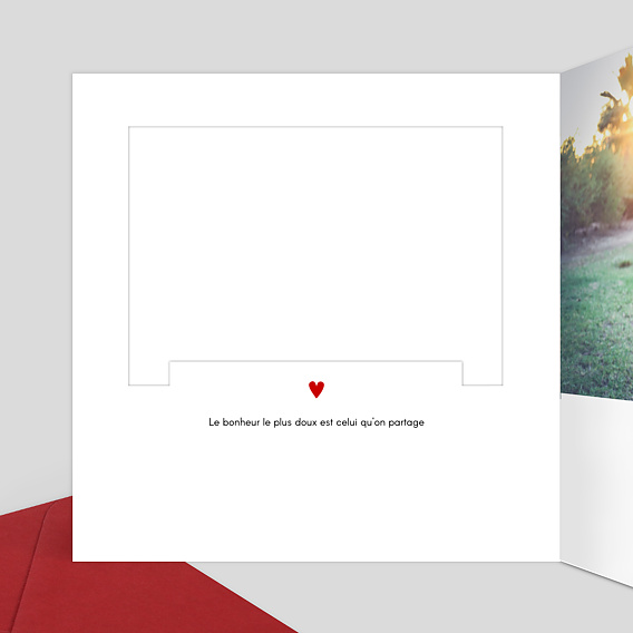 Carte de remerciement Découpe Love Letter Intérieur Gauche