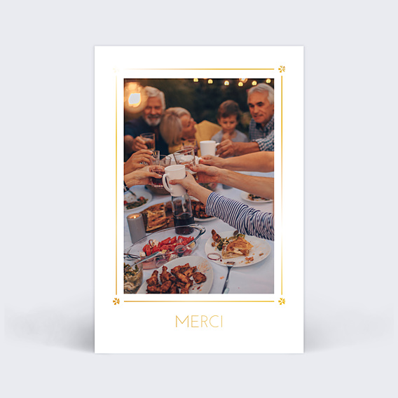 Remerciements Toutes Occasions Cadre Chic Photo Simple