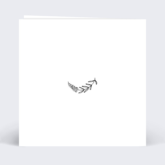 Carte d'Amour Couronne de Feuilles Initiales