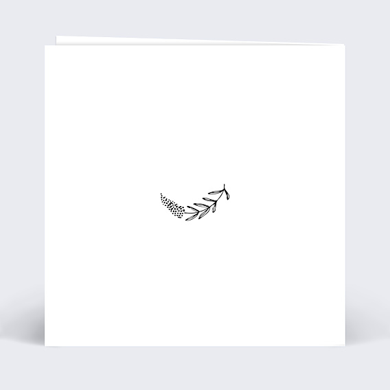 Carte d'Amour Couronne de Feuilles Initiales