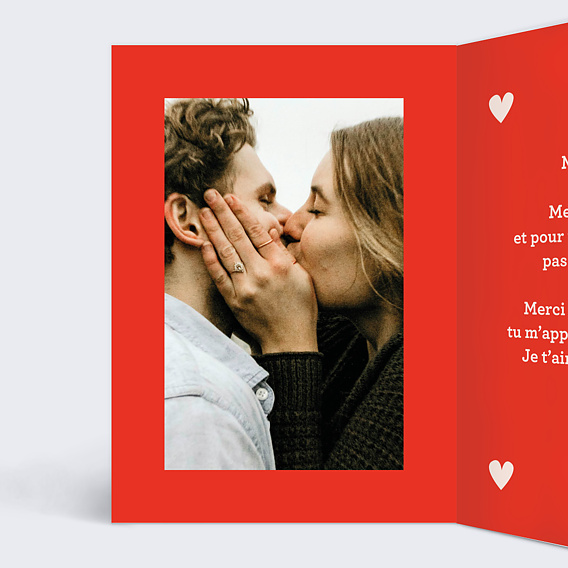 Carte d'amour More Amor Intérieur Gauche