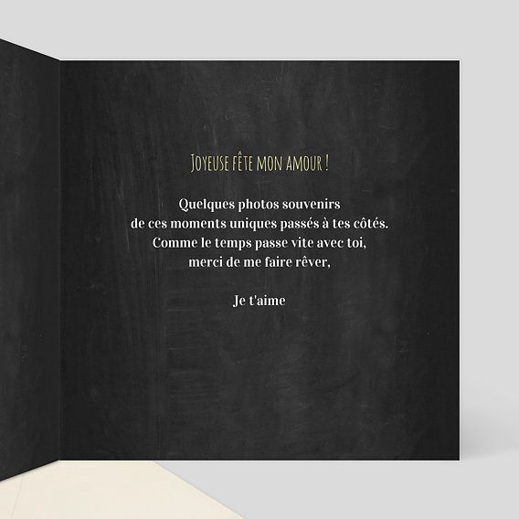 Carte d'amour Coeurs Entremêlés Intérieur Droit