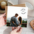 Carte d'amour Couronne de Feuilles Initiales