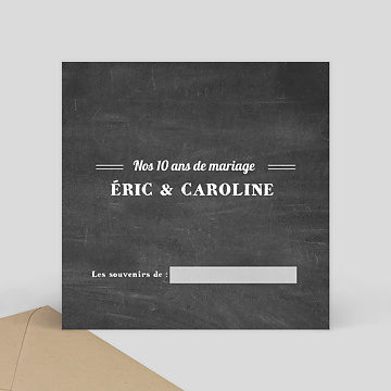 Carte Souvenir Anniversaire de Mariage Timeline Chiffre